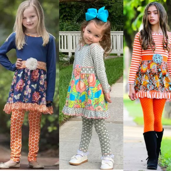 Herringbone Floral Dress & Leggings Outfit - Picture 11 of 11